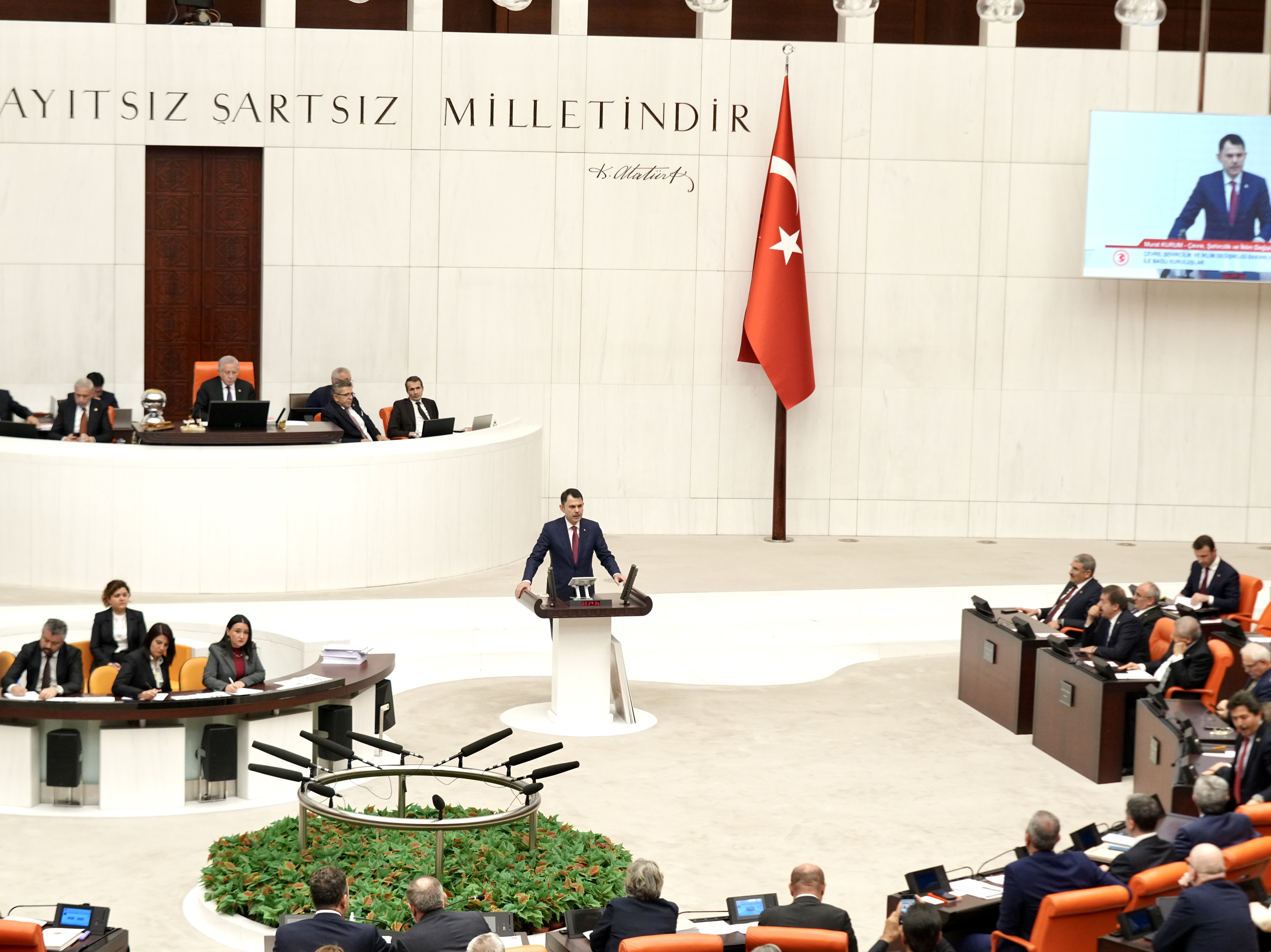 BAKAN KURUM, TBMM GENEL KURULU’NDA MİLLETVEKİLLERİNE HİTAP ETTİ