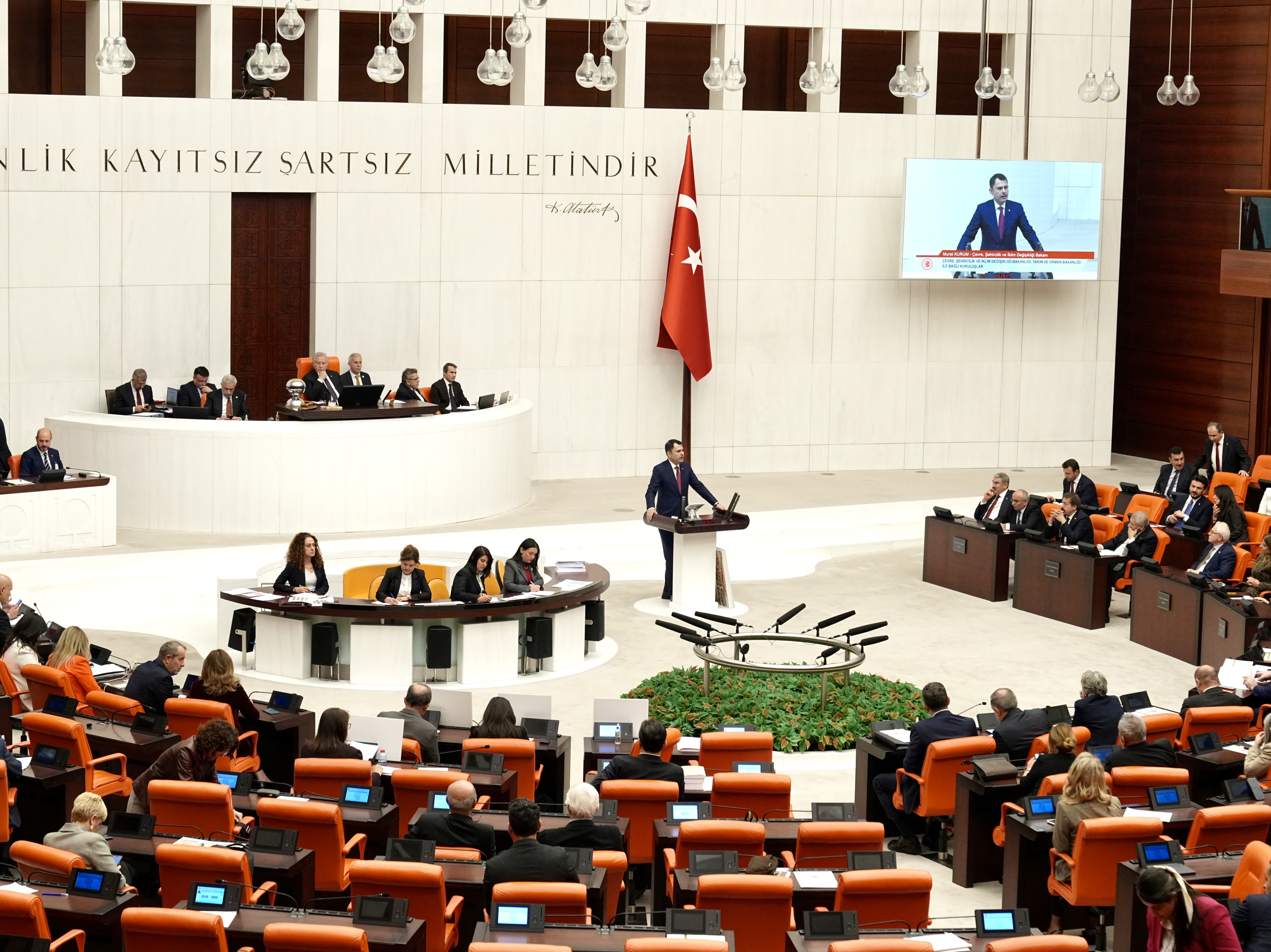 BAKAN KURUM, TBMM GENEL KURULU’NDA MİLLETVEKİLLERİNE HİTAP ETTİ