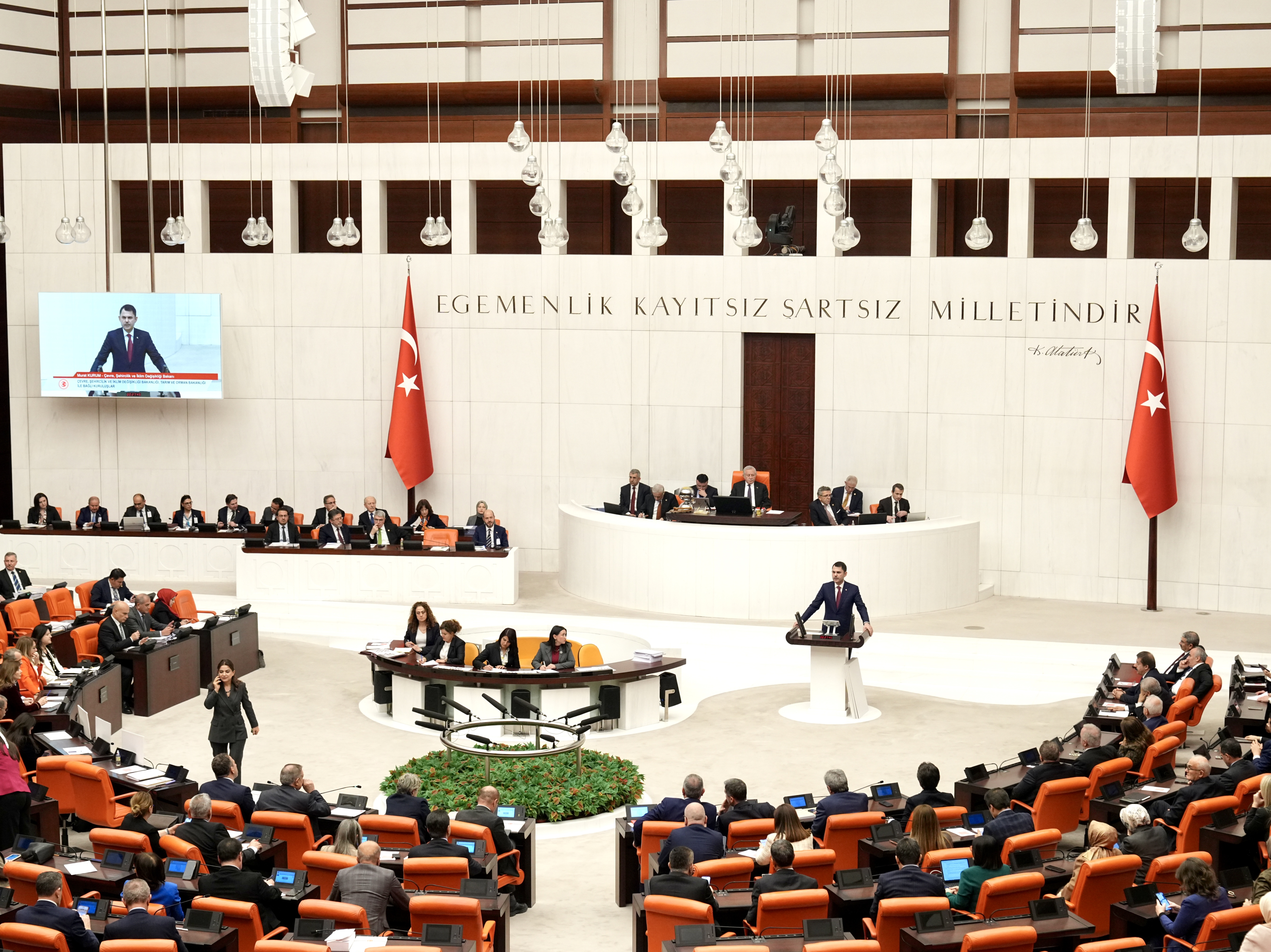 BAKAN KURUM, TBMM GENEL KURULU’NDA MİLLETVEKİLLERİNE HİTAP ETTİ