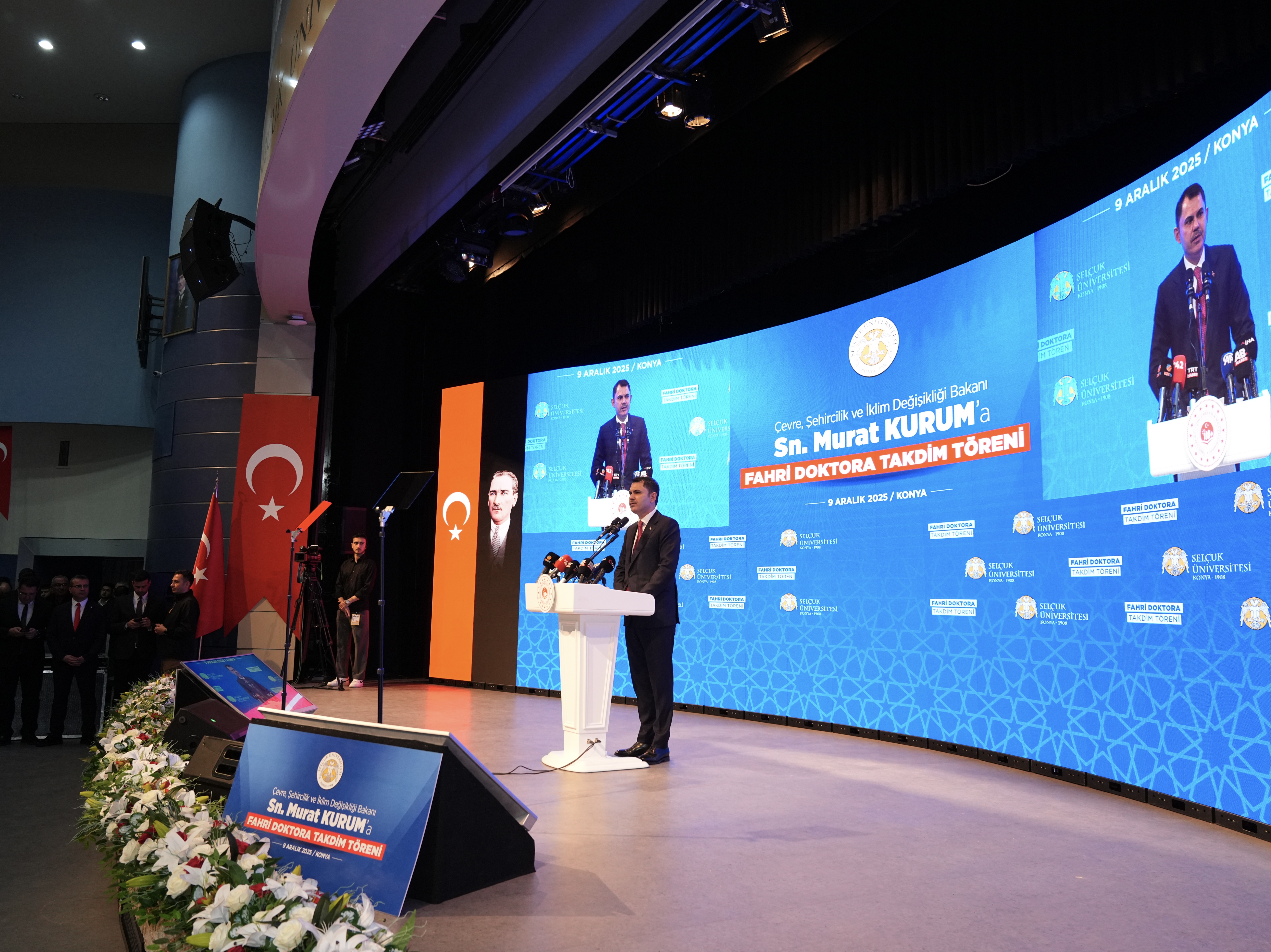 BAKAN KURUM’A SELÇUK ÜNİVERSİTESİ’NDEN FAHRİ DOKTORA ÜNVANI