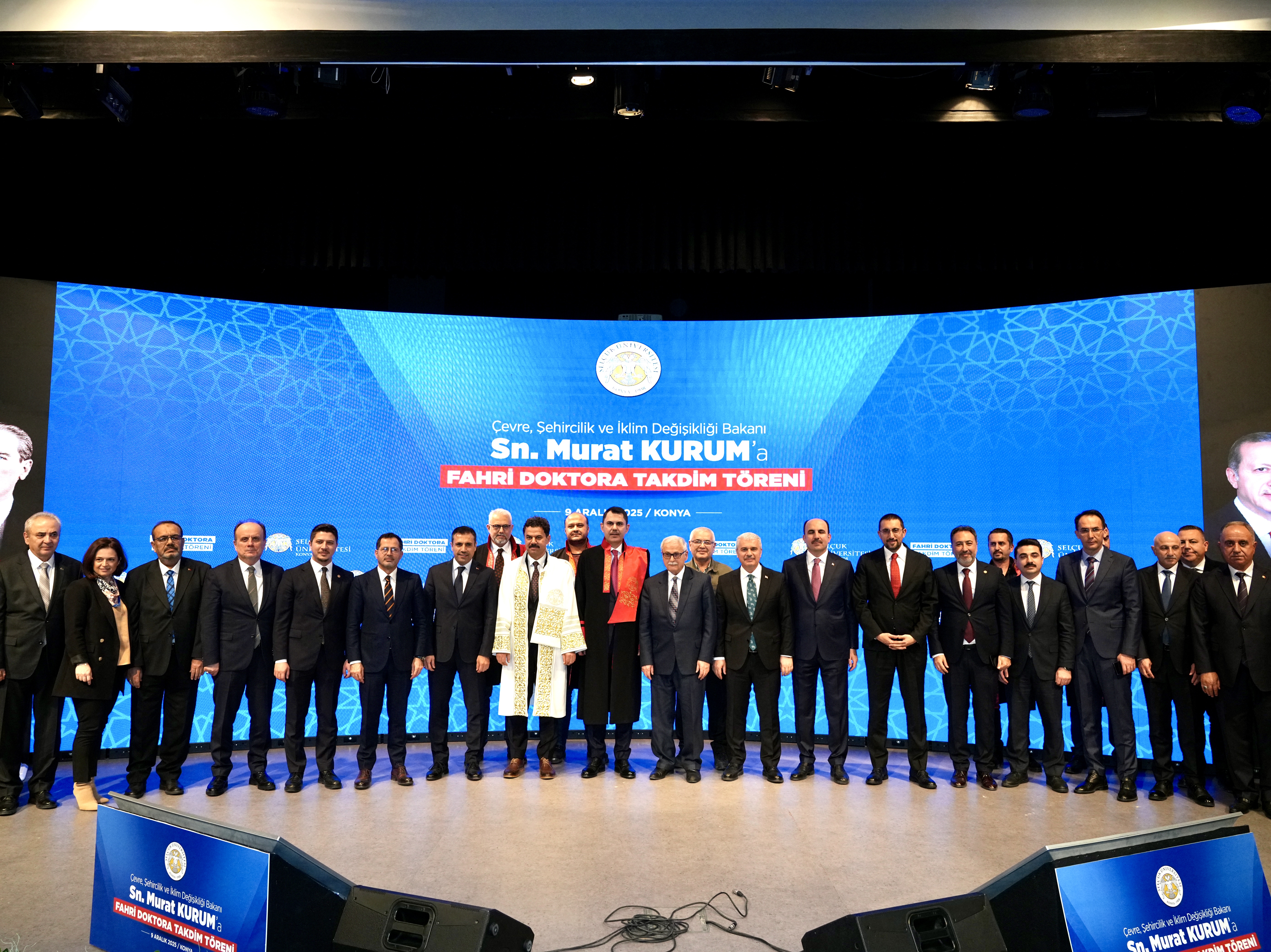 BAKAN KURUM’A SELÇUK ÜNİVERSİTESİ’NDEN FAHRİ DOKTORA ÜNVANI