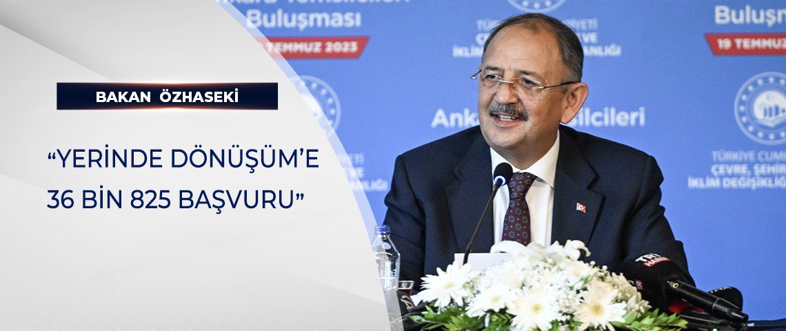 BAKAN MEHMET ÖZHASEKİ: ‘YERİNDE DÖNÜŞÜM’E 36 BİN 825 BAŞVURU