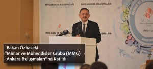 Bakan Özhaseki  “Mimar ve Mühendisler Grubu (MMG) Ankara Buluşmaları”na Katıldı