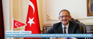 ÇEVRE, ŞEHİRCİLİK VE İKLİM DEĞİŞİKLİĞİ BAKANI MEHMET ÖZHASEKİ: “GAYRİMENKUL SATIŞ İŞLEMLERİNDEN 2023 YILINDA HAZİNEYE 60 MİLYAR TL’NİN ÜZERİNDE KATKI SAĞLANDI”