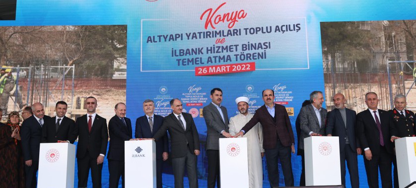 BAKAN KURUM, KONYA'DA TEMEL ATMA VE TOPLU AÇILIŞ TÖRENİ'NE KATILDI