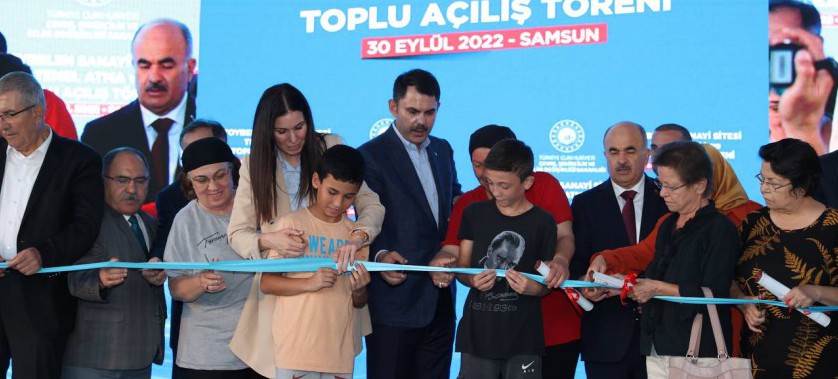 BAKAN MURAT KURUM, SAMSUN'DA TEMEL ATMA VE TOPLU AÇILIŞ TÖRENE KATILDI