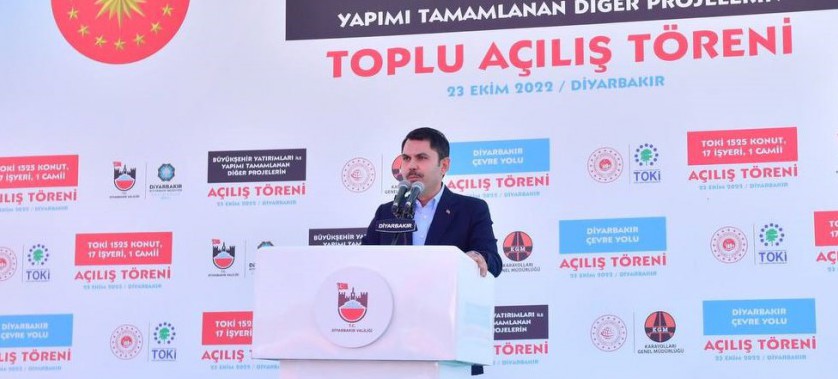 BAKAN MURAT KURUM DİYARBAKIR’DA TOPLU AÇILIŞ TÖRENİNE KATILDI