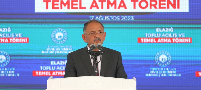 BAKAN ÖZHASEKİ: “ELAZIĞ’A 2 MİLYAR 603 MİLYON TL DEĞERİNDE YATIRIM GERÇEKLEŞTİRDİK”