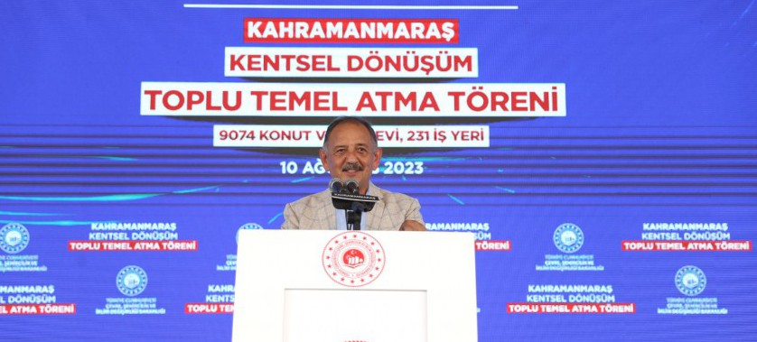 KAHRAMANMARAŞ’TA 9 BİN 74 KALICI KONUTUN TEMELİ ATILDI