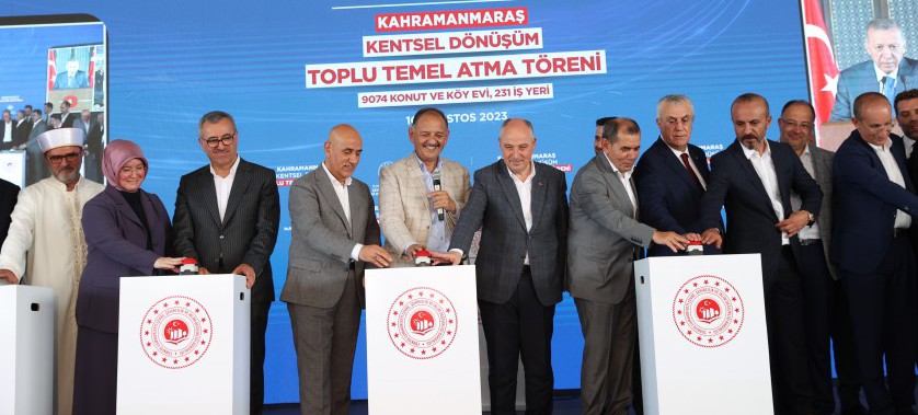 KAHRAMANMARAŞ’TA 9 BİN 74 KALICI KONUTUN TEMELİ ATILDI