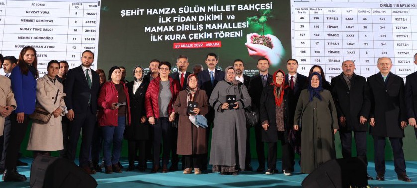 MAMAK DİRİLİŞ MAHALLESİ'NDE İNŞA EDİLEN KONUTLARIN HAK SAHİPLERİ BELLİ OLDU