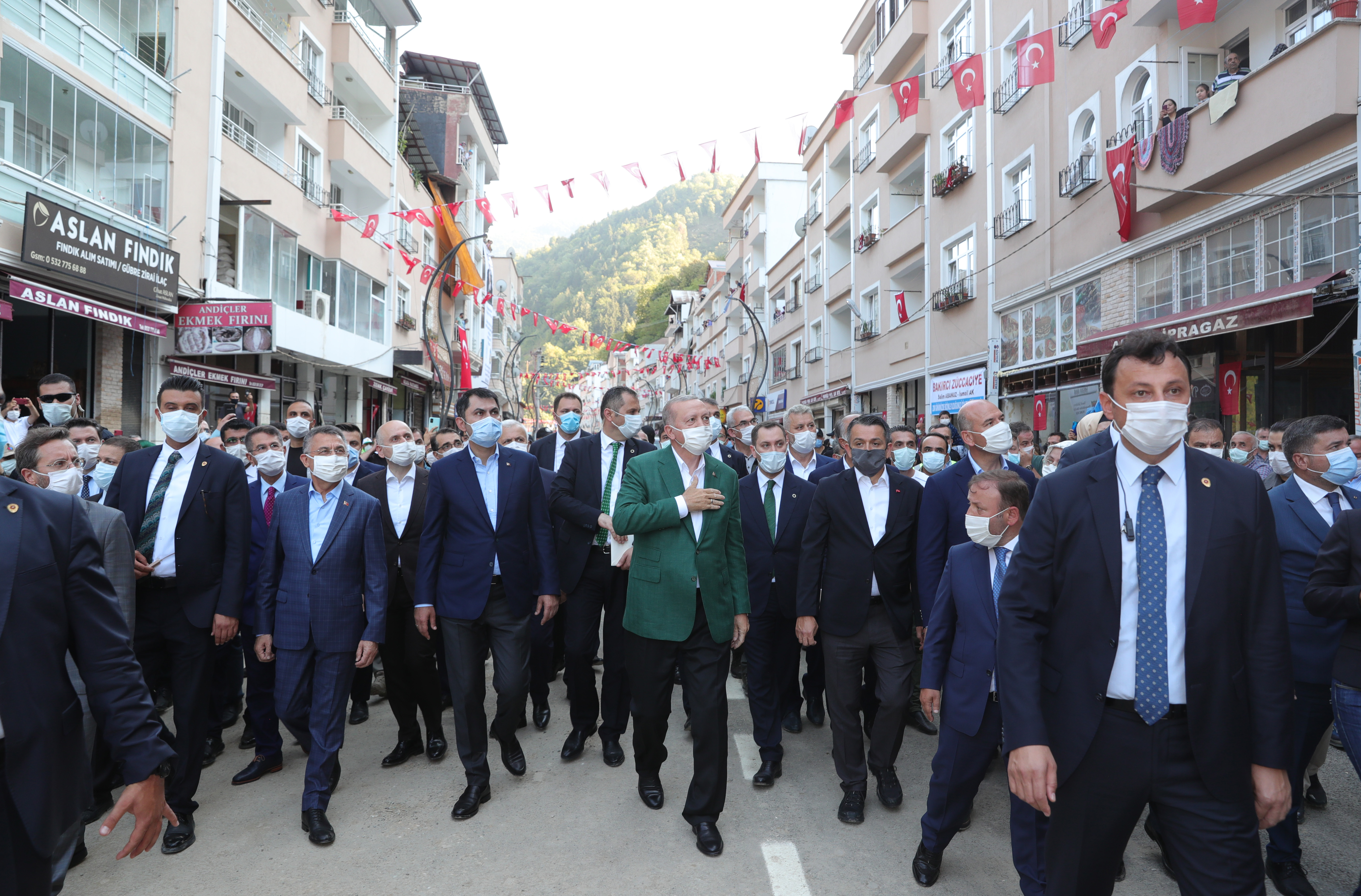 CUMHURBAŞKANI RECEP TAYYİP ERDOĞAN DERELİ'DE İNCELEMELERDE BULUNDU