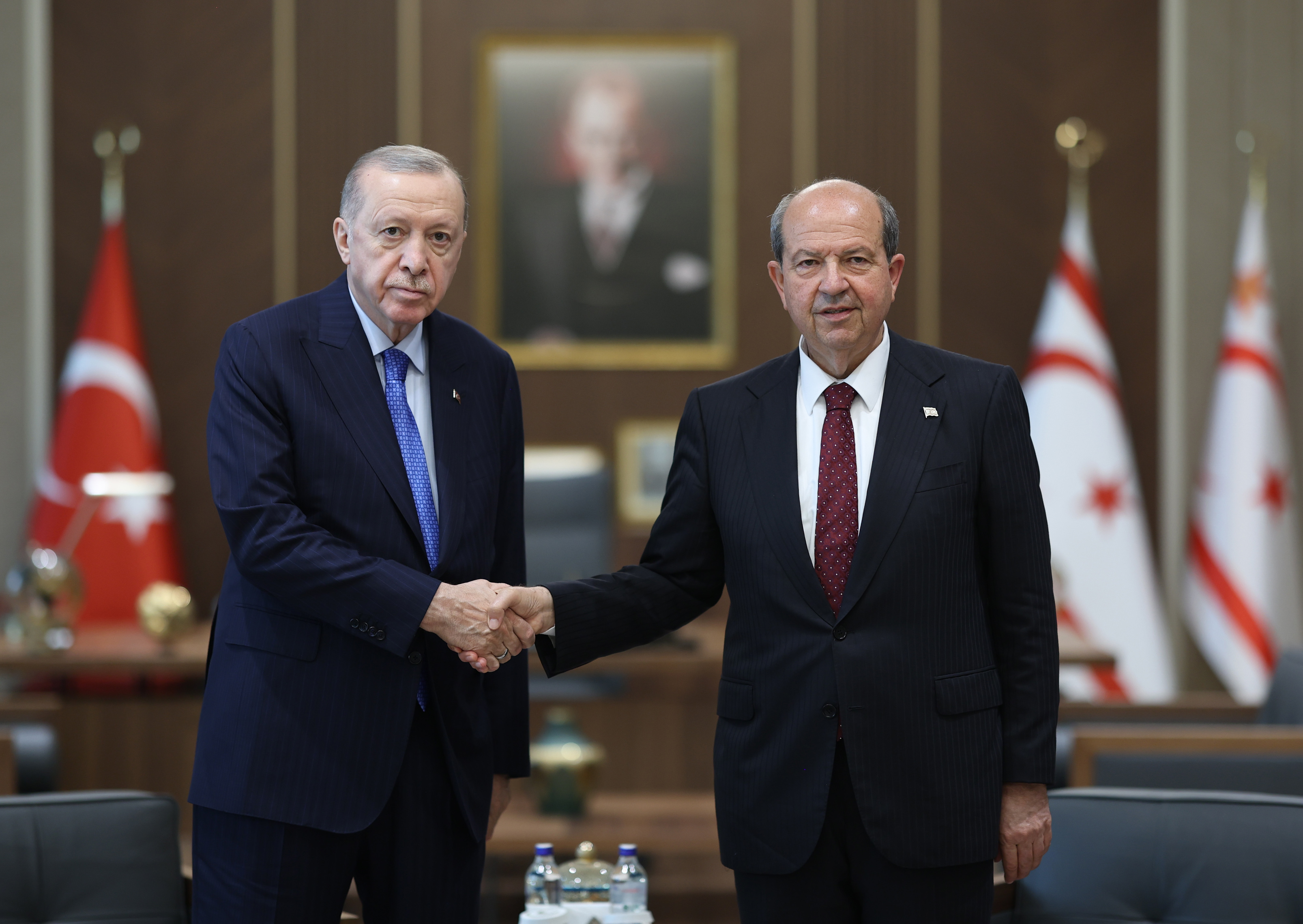 CUMHURBAŞKANI ERDOĞAN’IN KATILIMIYLA KKTC CUMHURBAŞKANLIĞI VE MECLİS BİNALARI AÇILDI