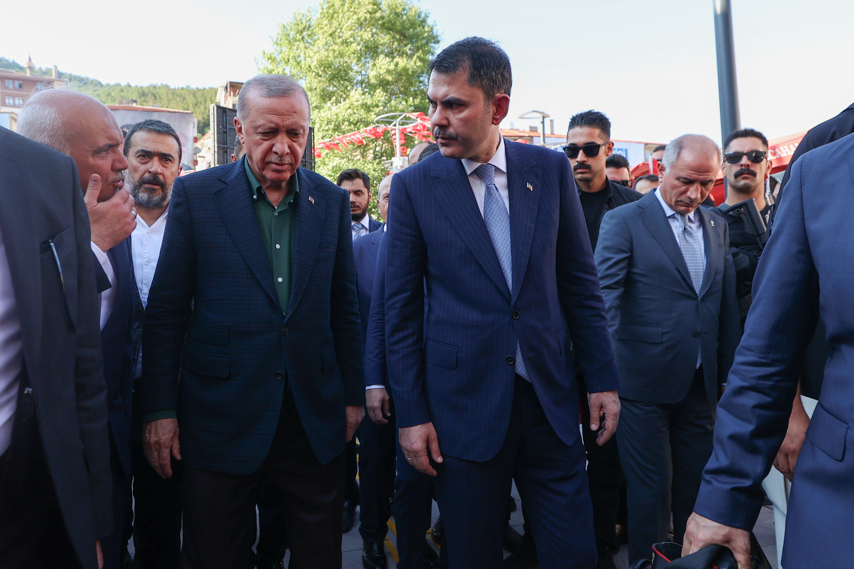 CUMHURBAŞKANI ERDOĞAN VE BAKAN KURUM KIZILCAHAMAM TOPLU AÇILIŞ TÖRENİNE KATILDI