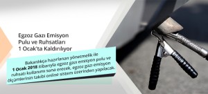 Egzoz Gazı Emisyon Pulu ve Ruhsatları 1 Ocak'ta Kaldırılıyor