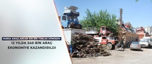 HURDA ARAÇLARDAN 600 BİN TONLUK DÖNÜŞÜM