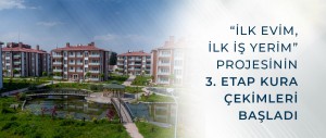“İLK EVİM, İLK İŞ YERİM” PROJESİNİN 3. ETAP KURA ÇEKİMLERİ BUGÜN BAŞLIYOR