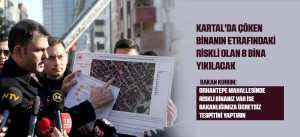 KARTAL'DA ÇÖKEN BİNANIN ETRAFINDAKİ RİSKLİ OLAN 8 BİNA YIKILACAK