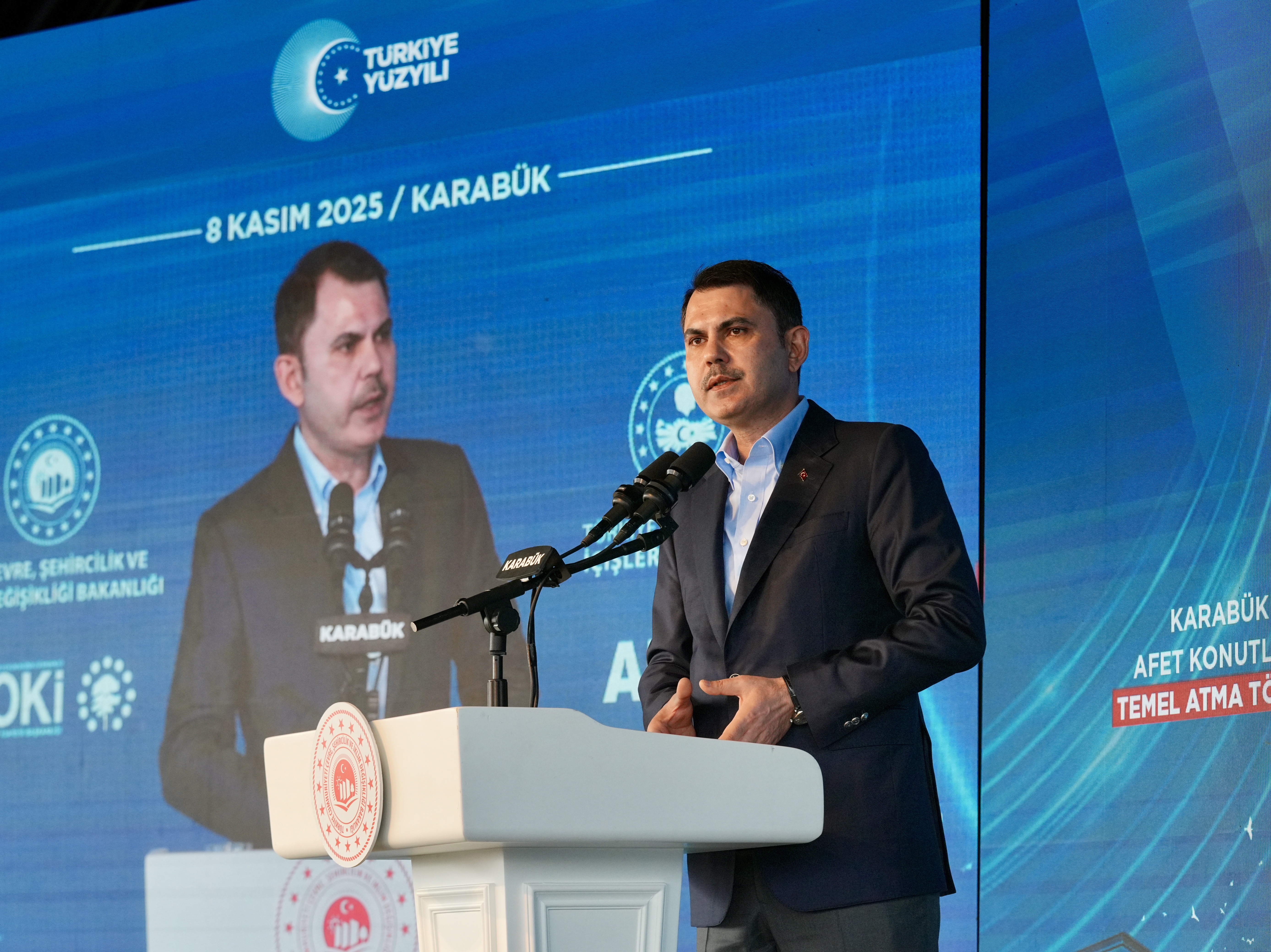 ORMAN YANGININDAN ETKİLENEN KARABÜK’ÜN KAMIŞ KÖYÜ’NDE TEMEL ATMA TÖRENİ