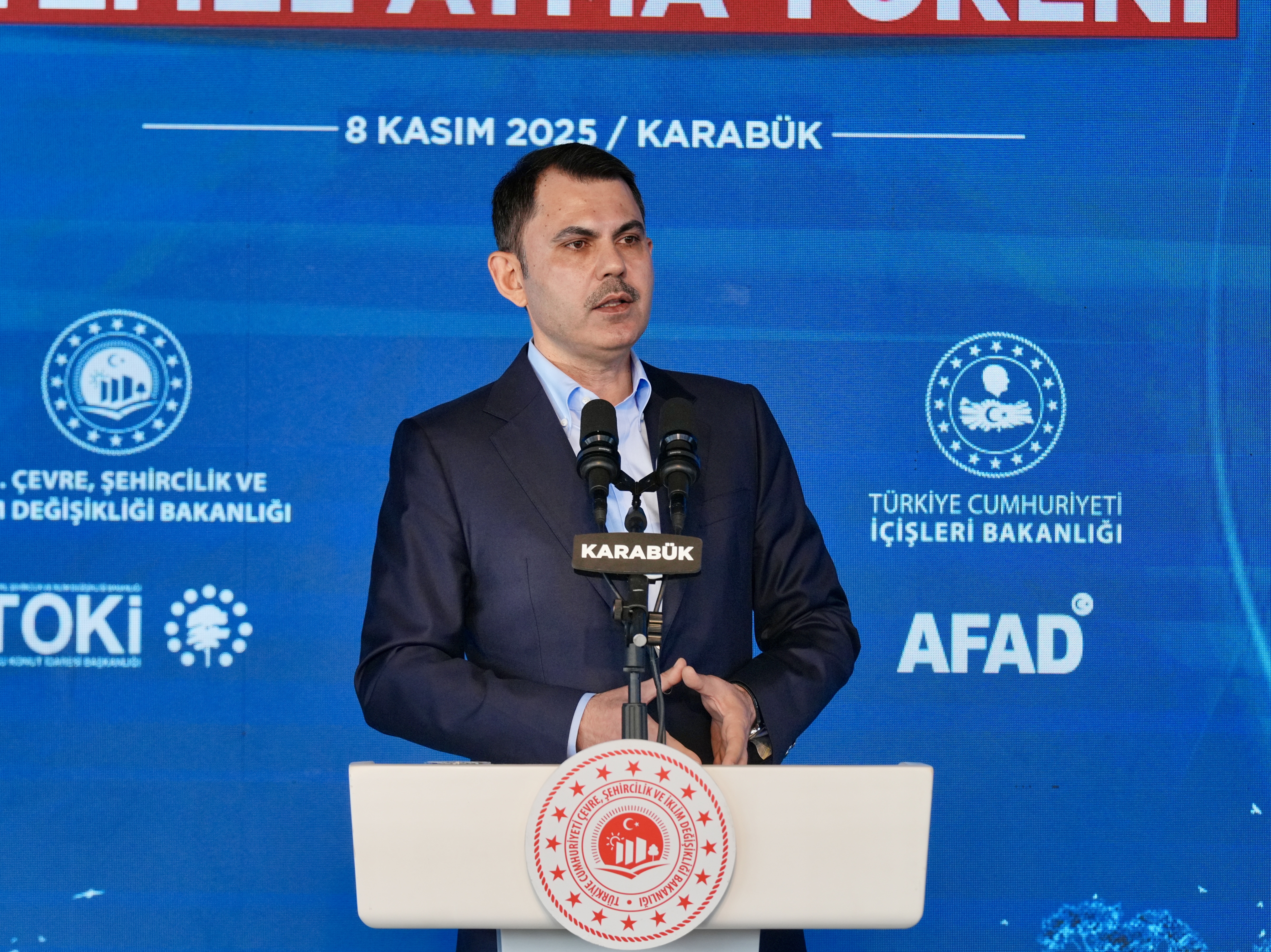 ORMAN YANGININDAN ETKİLENEN KARABÜK’ÜN KAMIŞ KÖYÜ’NDE TEMEL ATMA TÖRENİ