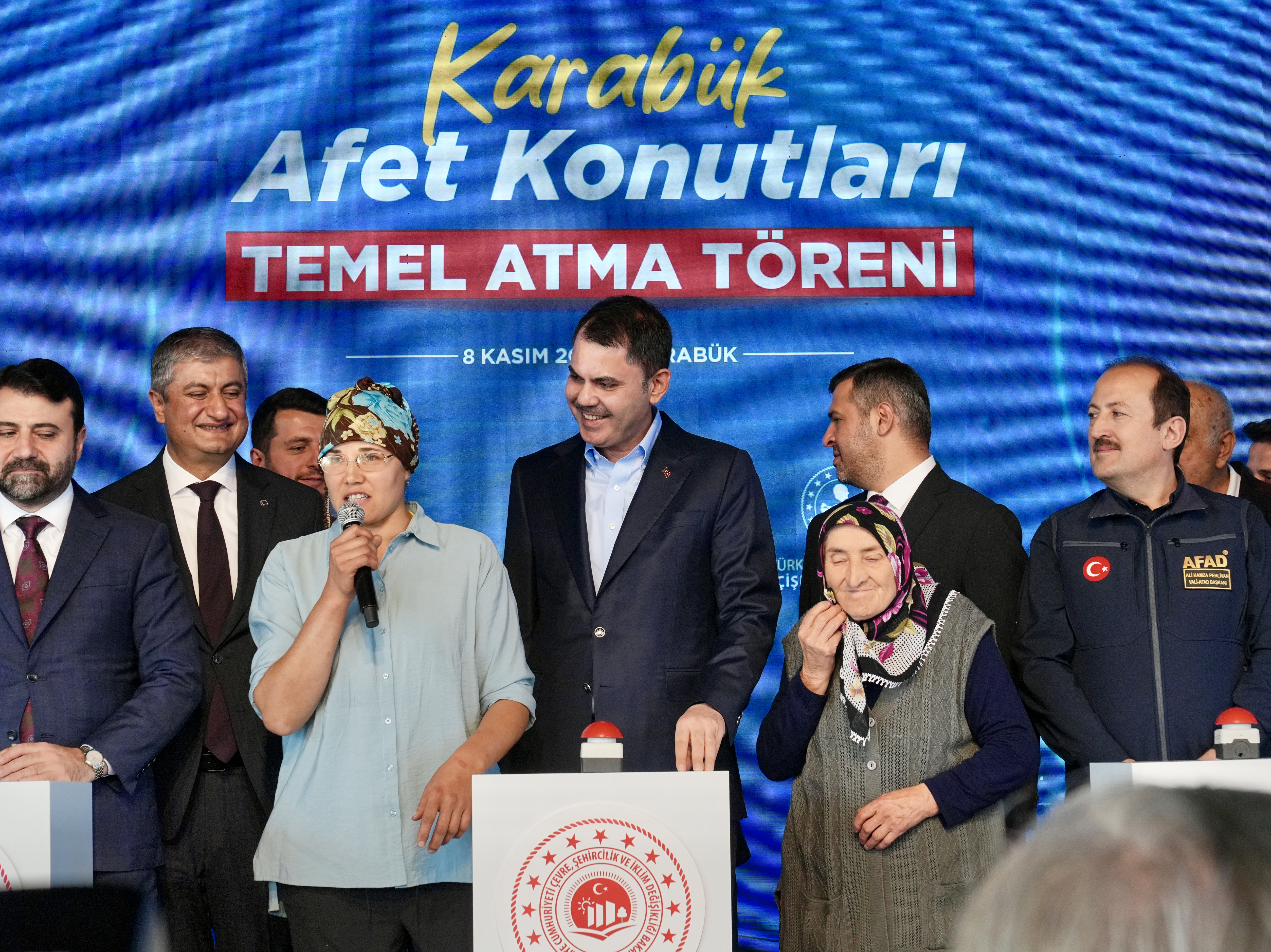 ORMAN YANGININDAN ETKİLENEN KARABÜK’ÜN KAMIŞ KÖYÜ’NDE TEMEL ATMA TÖRENİ
