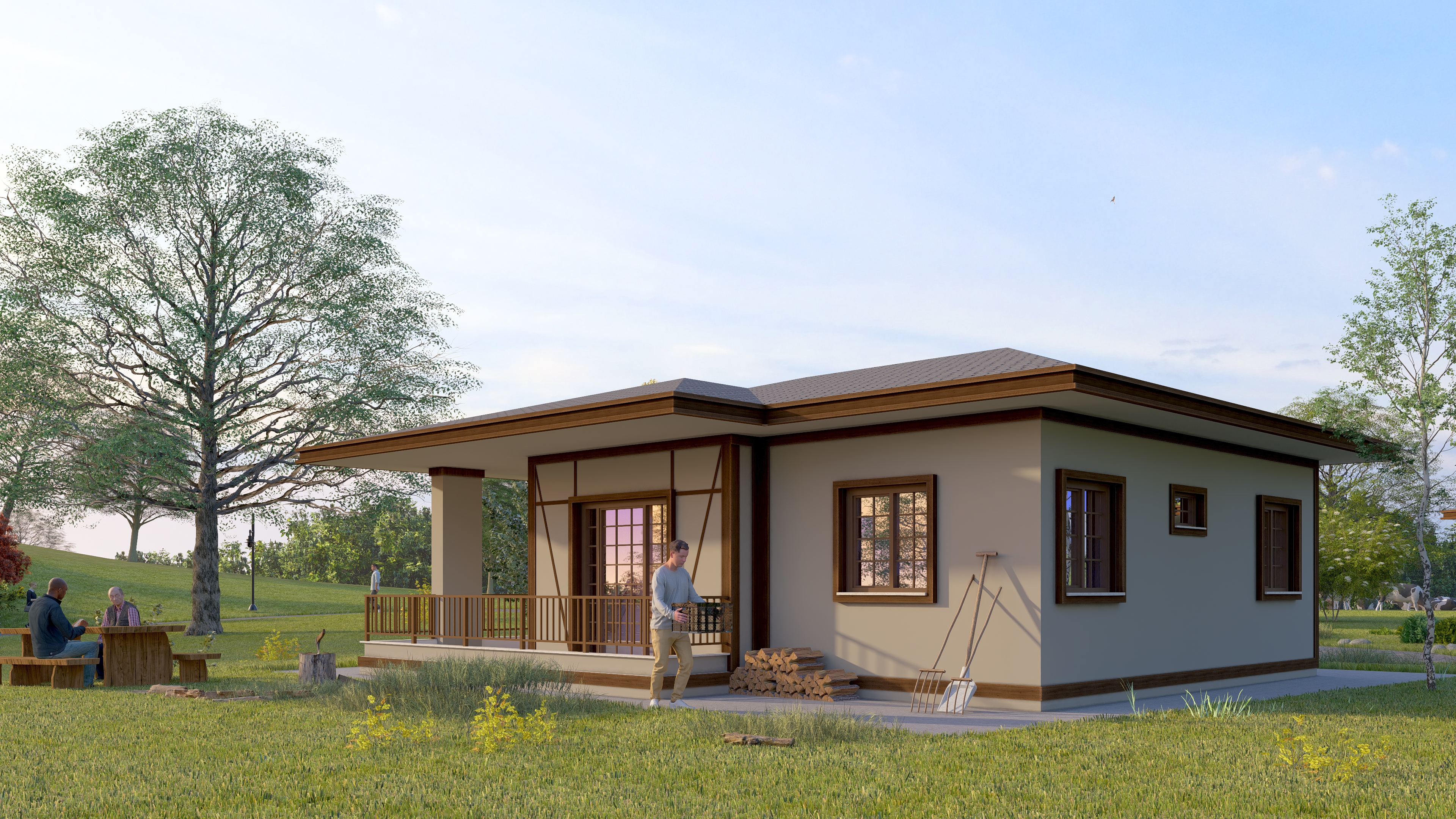 ORMAN YANGININDAN ETKİLENEN KARABÜK’ÜN KAMIŞ KÖYÜ’NDE TEMEL ATMA TÖRENİ