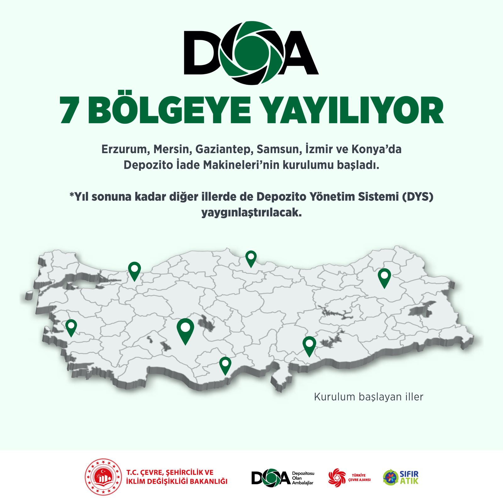 SAKARYA’NIN ARDINDAN 6 İLDE DAHA DOA İADE MAKİNESİ KURULUMU BAŞLADI