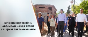 SINDIRGI DEPREMİNİN ARDINDAN HASAR TESPİT ÇALIŞMALARI TAMAMLANDI