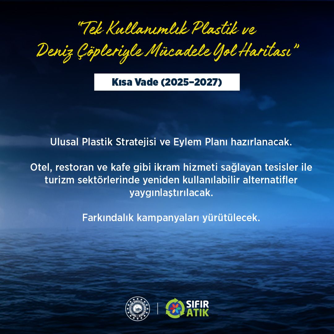 TEK KULLANIMLIK PLASTİKLER VE DENİZ ÇÖPLERİYLE MÜCADELE YOL HARİTASI HAZIR