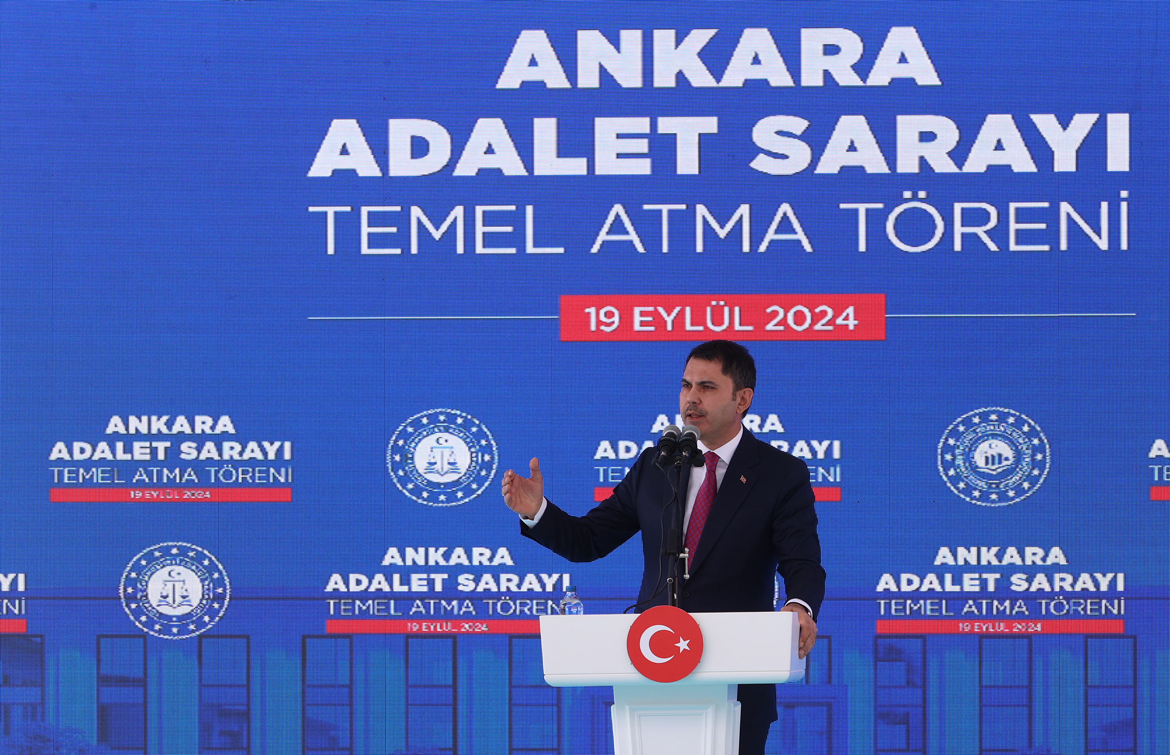 YENİ ANKARA ADALET SARAYININ TEMELİ TÖRENLE ATILDI