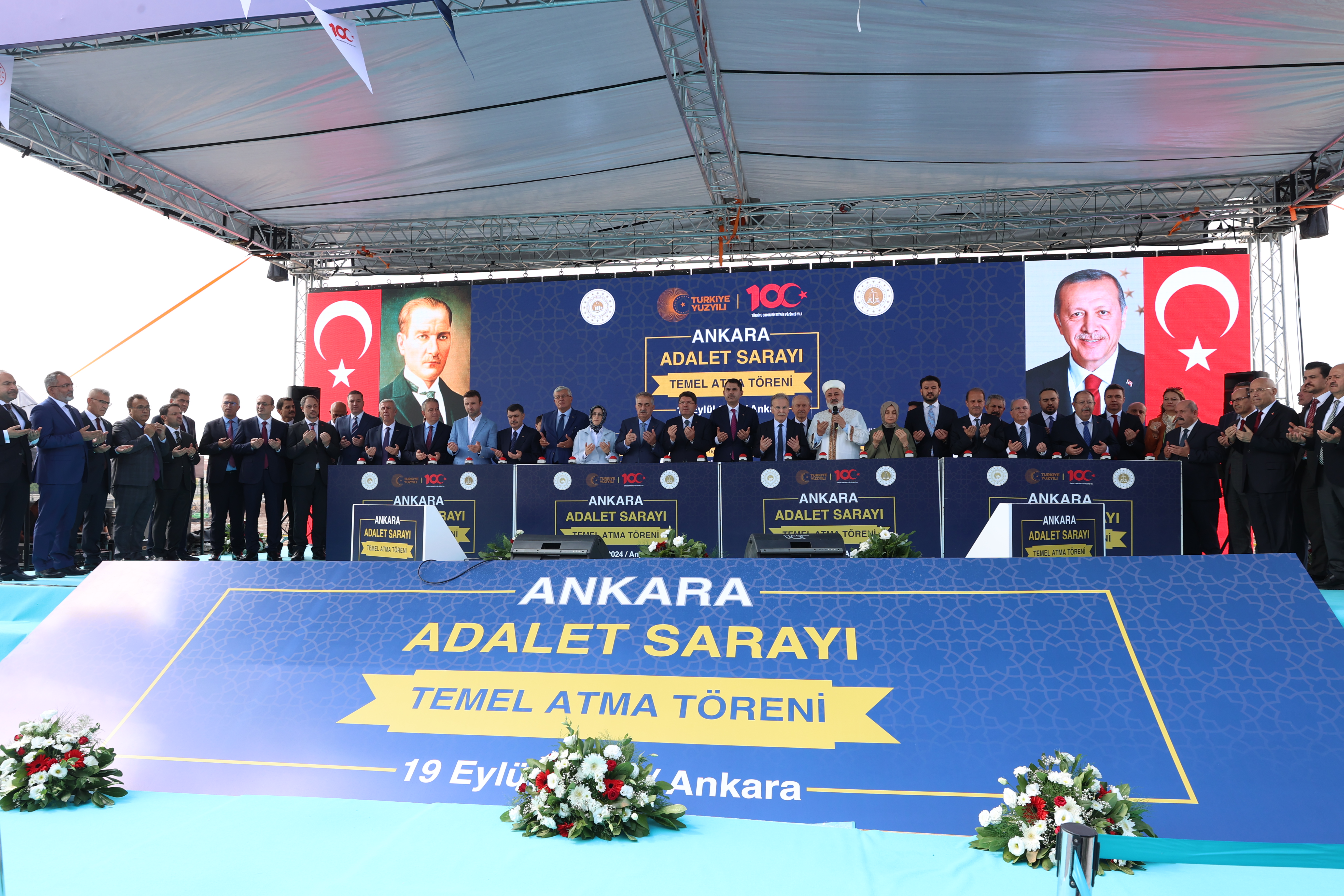 YENİ ANKARA ADALET SARAYININ TEMELİ TÖRENLE ATILDI