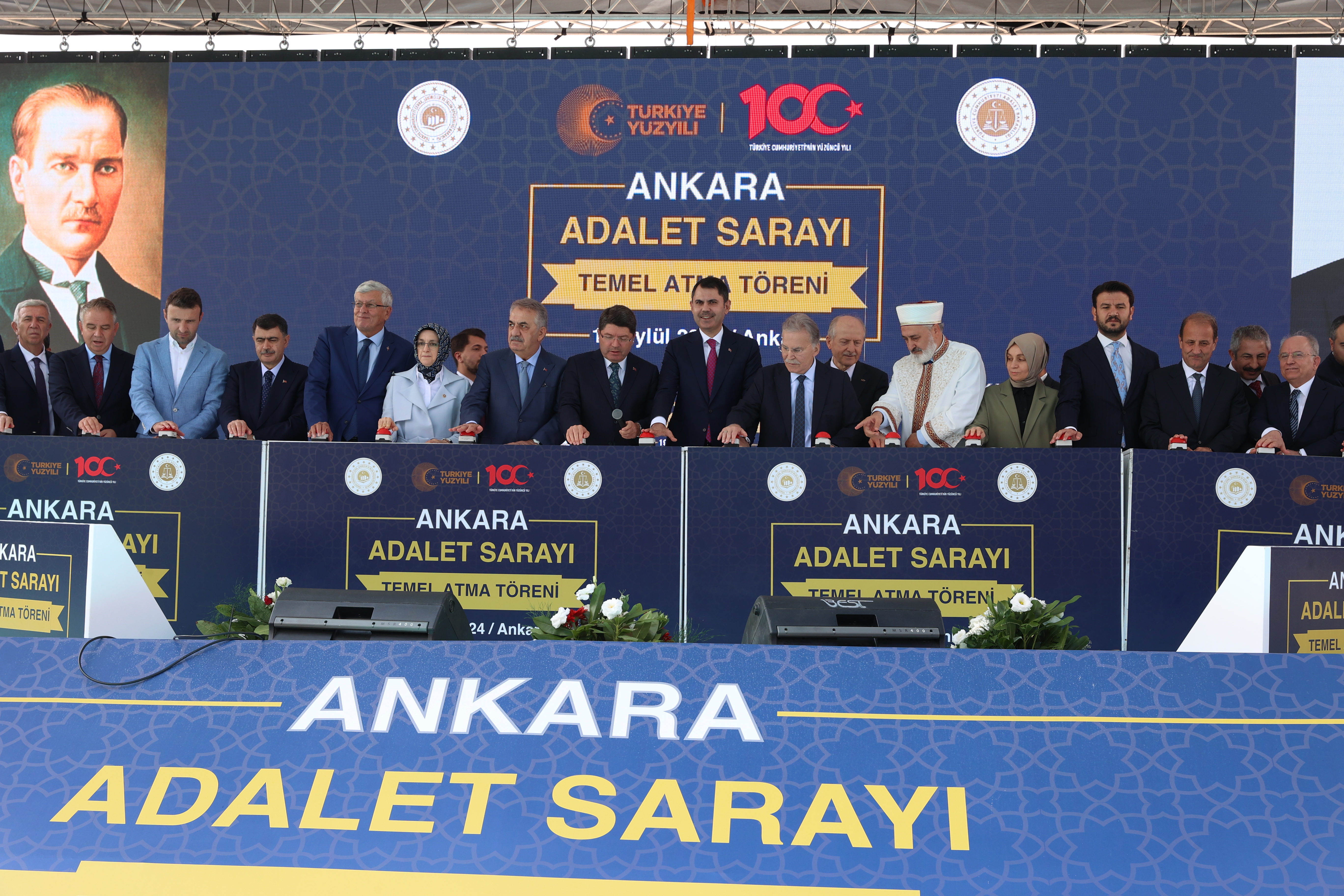 YENİ ANKARA ADALET SARAYININ TEMELİ TÖRENLE ATILDI