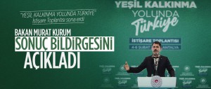 “YEŞİL KALKINMA YOLUNDA TÜRKİYE”  İSTİŞARE TOPLANTISI SONUÇ BİLDİRGESİ