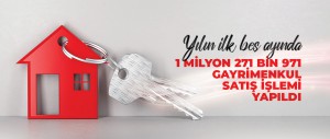 YILIN İLK 5 AYINDA 1 MİLYON 271 BİN 971 GAYRİMENKUL SATIŞ İŞLEMİ YAPILDI