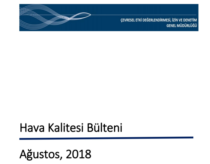 Ağustos Ayı Hava Kalitesi Bülteni Yayımlandı