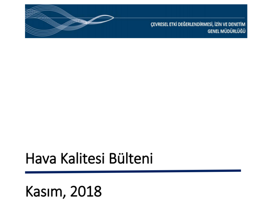 Kasım Ayı Hava Kalitesi Bülteni Yayımlandı