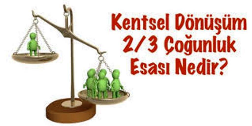 Kentsel Dönüşümde 3’te 2 Çoğunluğu