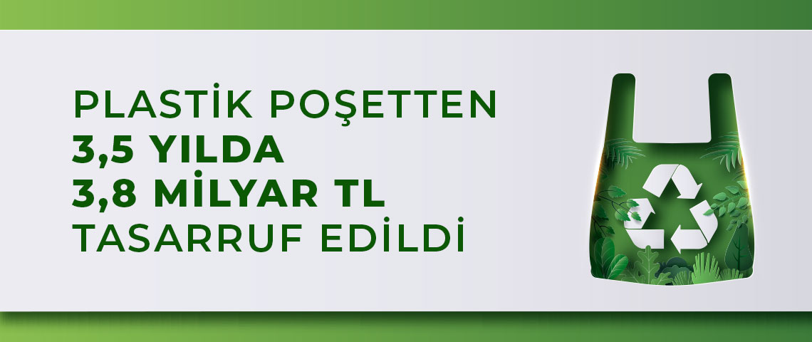 PLASTİK POŞETTEN 3,5 YILDA 3,8 MİLYAR TL TASARRUF EDİLDİ