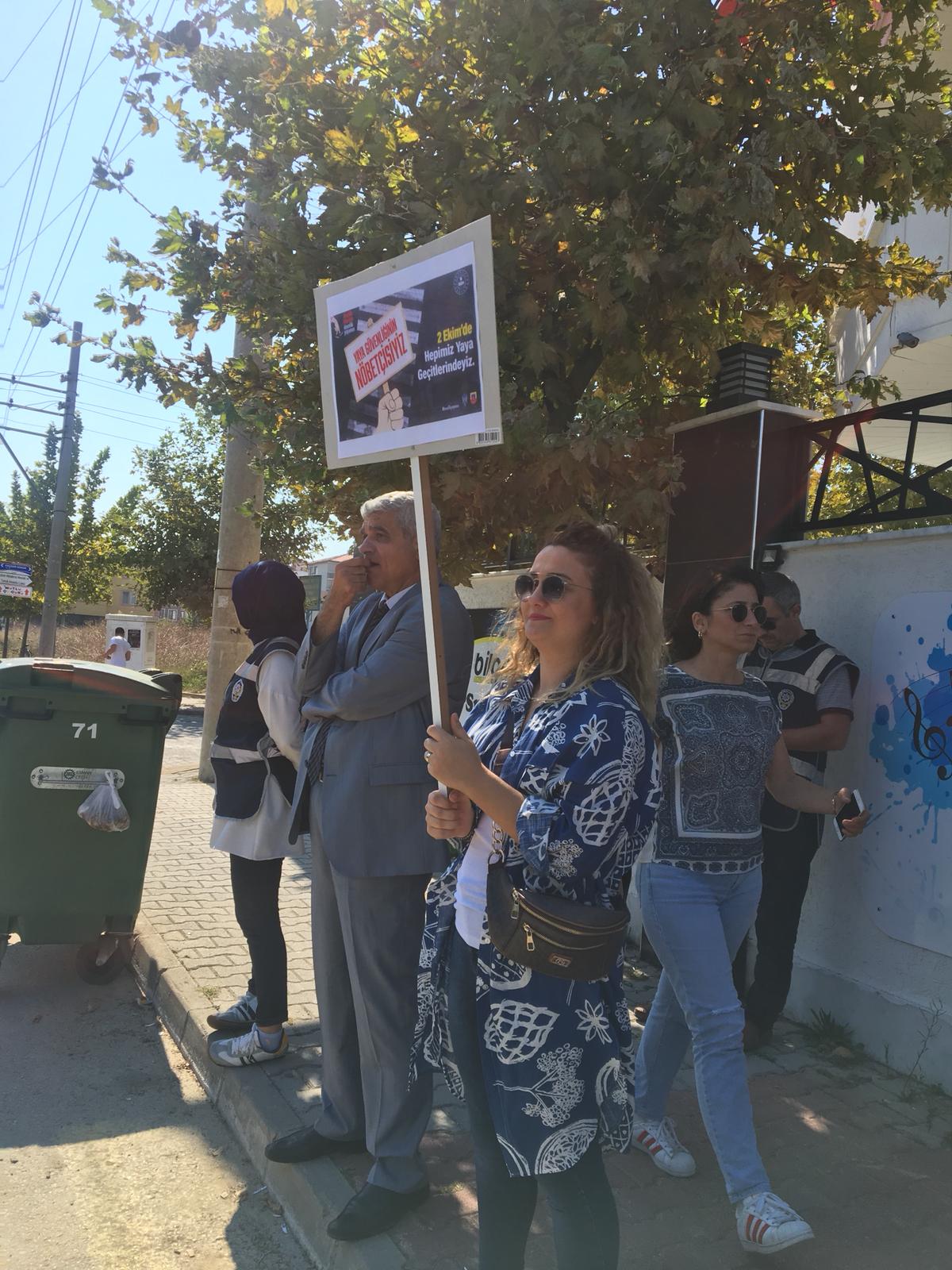 Trafikte yaya önceliğine dikkat çekmek amacıyla düzenlenen etkinliğe İl Müdürlüğümüz Personeli’de katıldı.