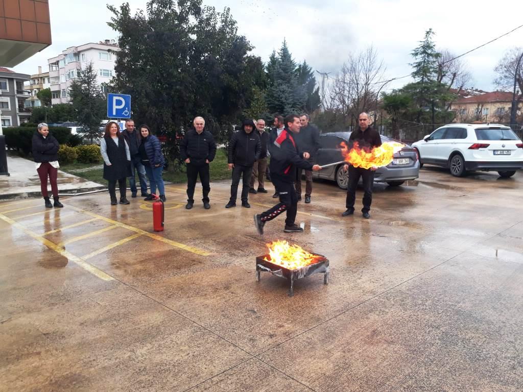 Yangınla Mücadele Eğitimi ve Tatbikatı