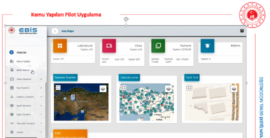 BAKANLIĞIMIZ KAMUYA AİT ÜST YAPI İNŞAATLARINDA  EBİS SİSTEMİNE GEÇİYOR