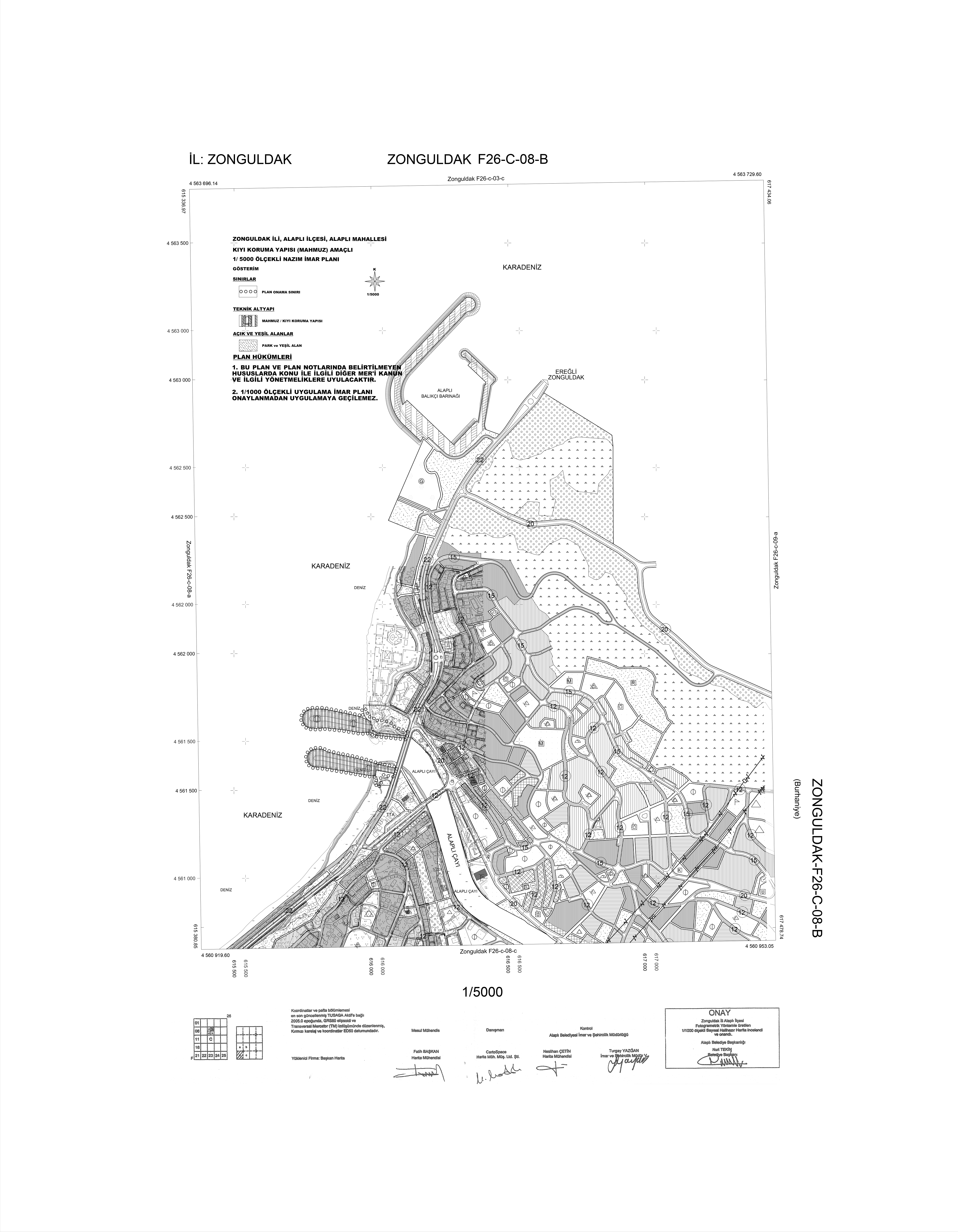 Zonguldak İli Alaplı İlçesi Alaplı Mahallesi Kıyı Koruma Yapısı (Mahmuz) Amaçlı İmar Planı