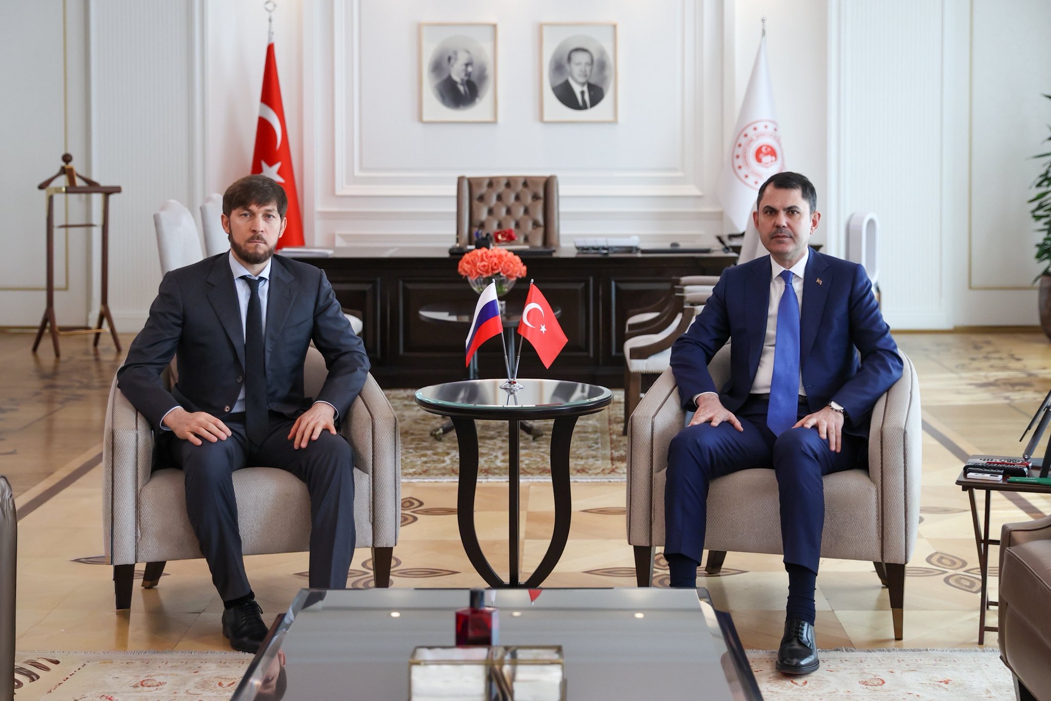 Minister of Environment, Urbanization and Climate Change H.E. Murat Kurum Meets with Russian Special Presidential Envoy on Climate Change to Discuss COP31 Preparations