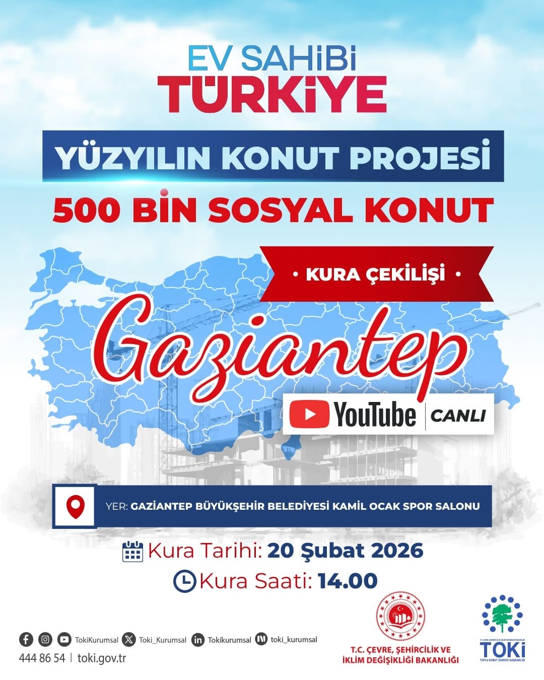 500 BİN SOSYAL KONUT KURA ÇEKİLİŞİ