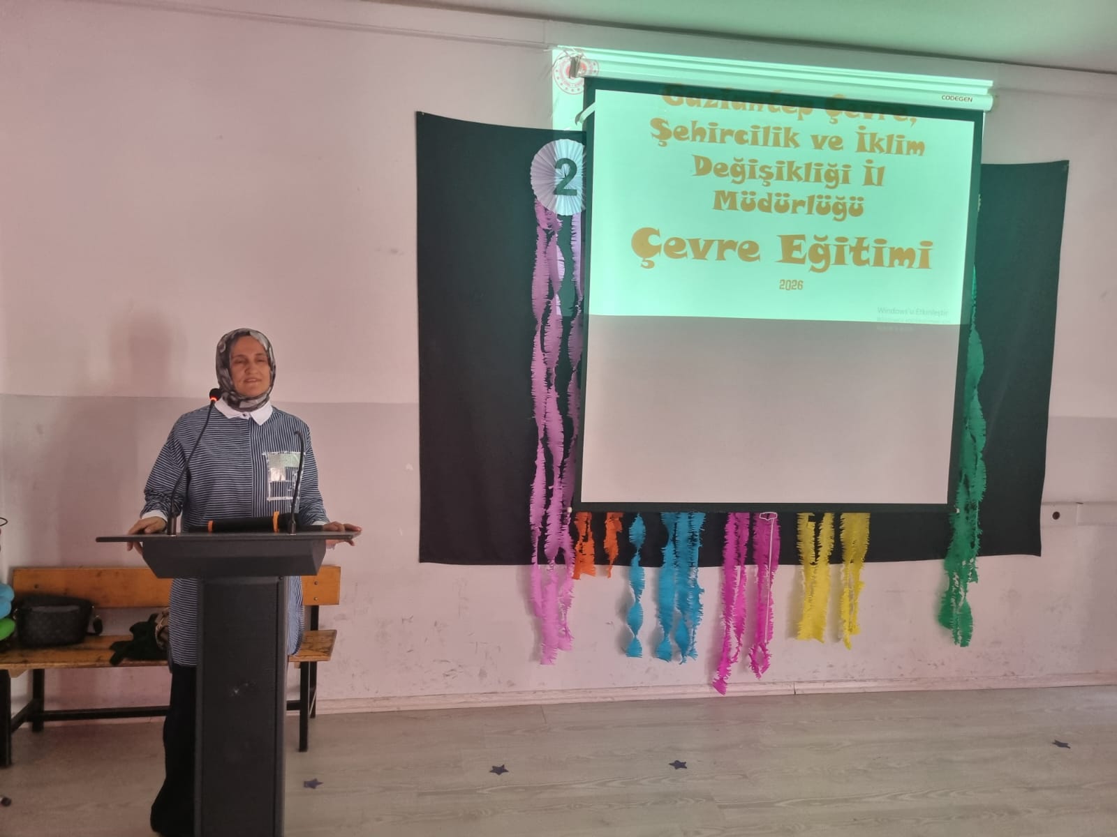 Gaziantep İl Milli Eğitim Müdürlüğüne bağlı Hacı Fehime Güleç İlkokulunda Sıfır Atık ve Çevre konulu eğitim verilmiştir.