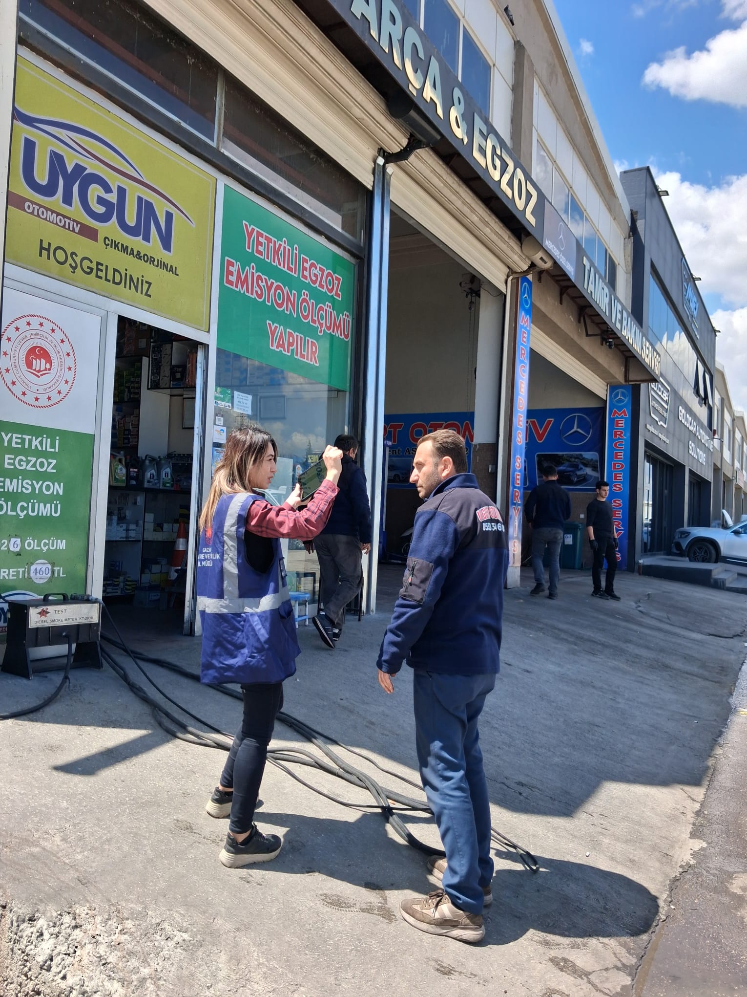 Motor  Yağı Değişim Noktası İzin Belgesi kapsamında denetim gerçekleştirilmiştir.