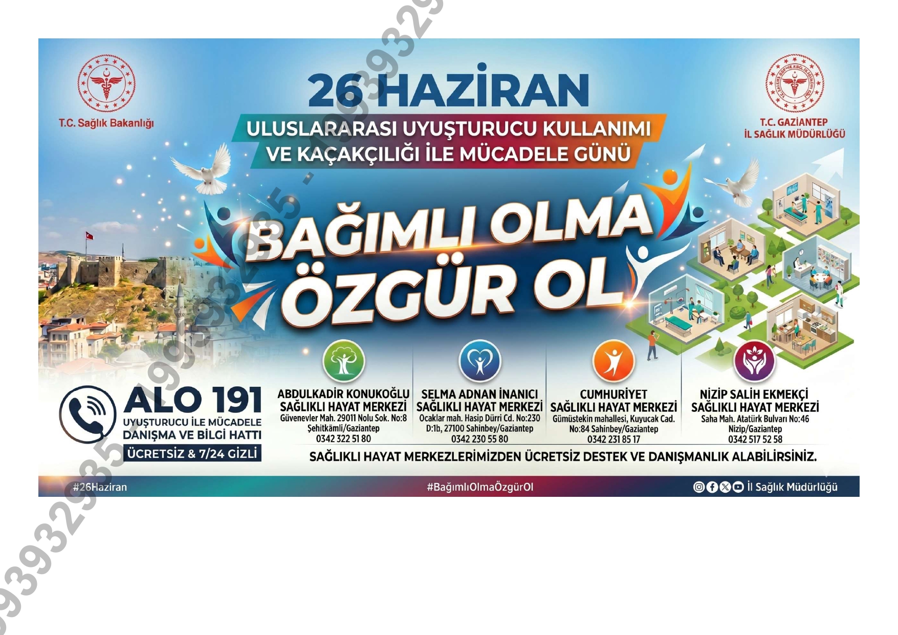 26 Haziran Uluslararası Uyuşturucu Kullanımı ve Kaçakçılığı İle Mücadele Günü