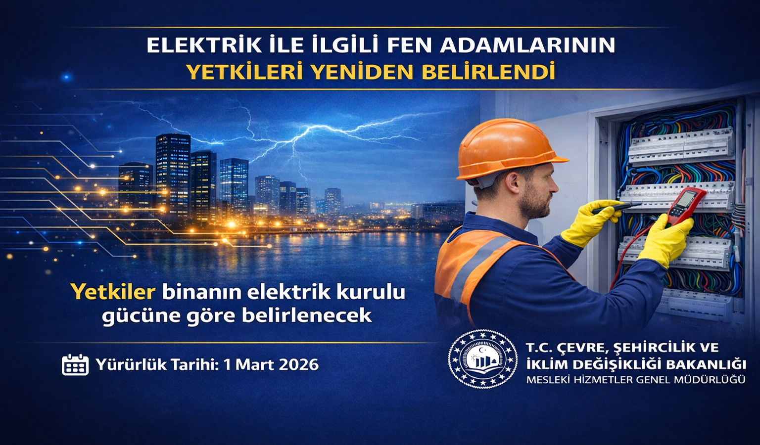 Elektrik ile İlgili Fen Adamlarının Yetkileri Yeniden Belirlendi