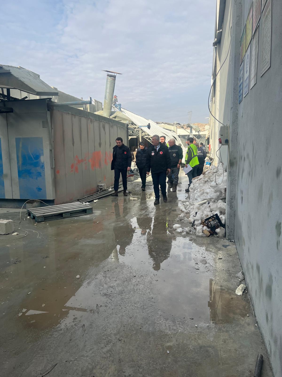 Hasar tespit çalışmalarımız Organize Sanayi Bölgemizde devam etmektedir.