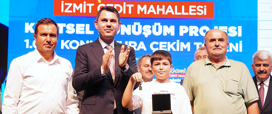 KOCAELİ CEDİT MAHALLESİ’NDE  KENTSEL DÖNÜŞÜM KURA ÇEKİM TÖRENİ